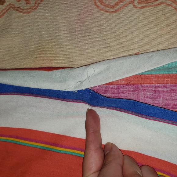 Vintage Christian Dior House Dress Colorful Stripe - Picture 12 of 15